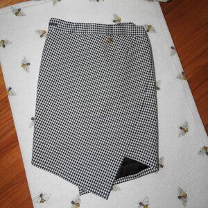 Balenciaga B&W Houndstooth Skirt Sz 34 Made in Italy...C925